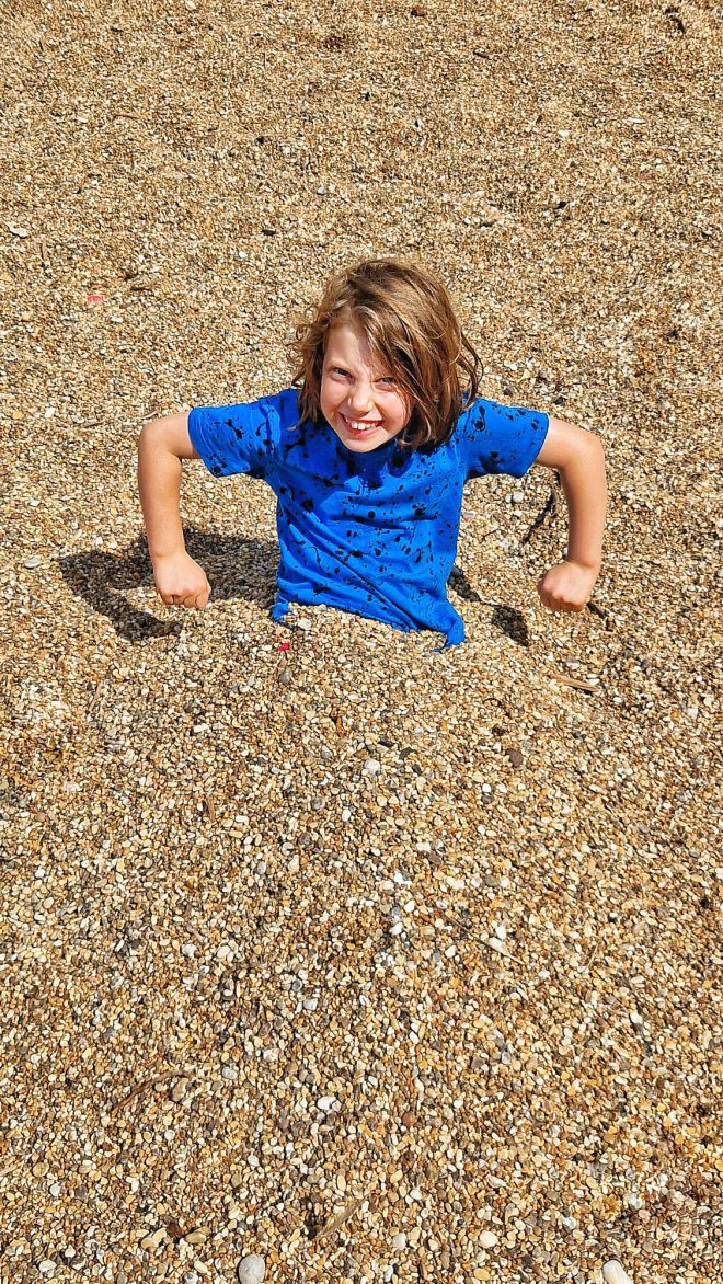 A on the beach