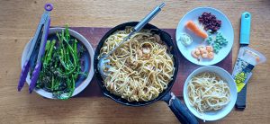 Linguine with chorizo fennel and prawn