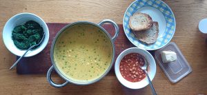 Speedy spiced prawn soup