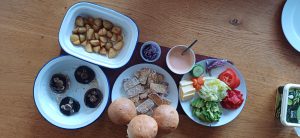 Tofu mushroom burgers