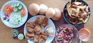 Gochujang chicken burgers