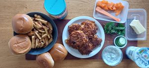 Onion bhaji burgers