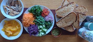 Smoked mackerel salad