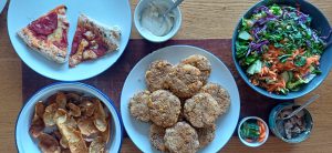 Tuna fishcakes and salad