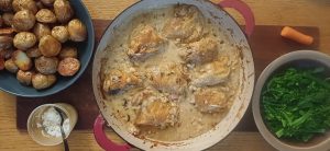 Chicken pancetta and bean stew