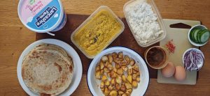 Dhal with rice and eggs