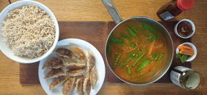 Harvey pork noodle dumpling soup