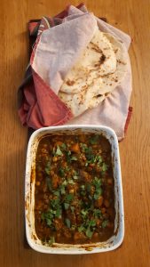 Roast veg curry tray bake
