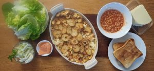 Smoked salmon and potato bake