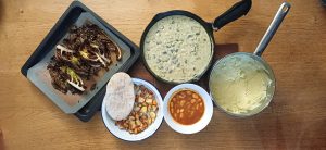 Leek mushroom bean stew