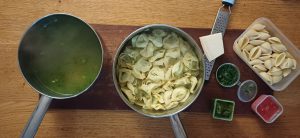 Tortellini with broth