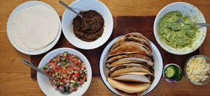 Refried bean quesadillas