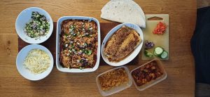 Chilli con chicken enchiladas