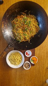 Spiced turkey mince noodles