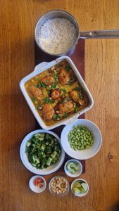 Peanut butter and coconut chicken traybake